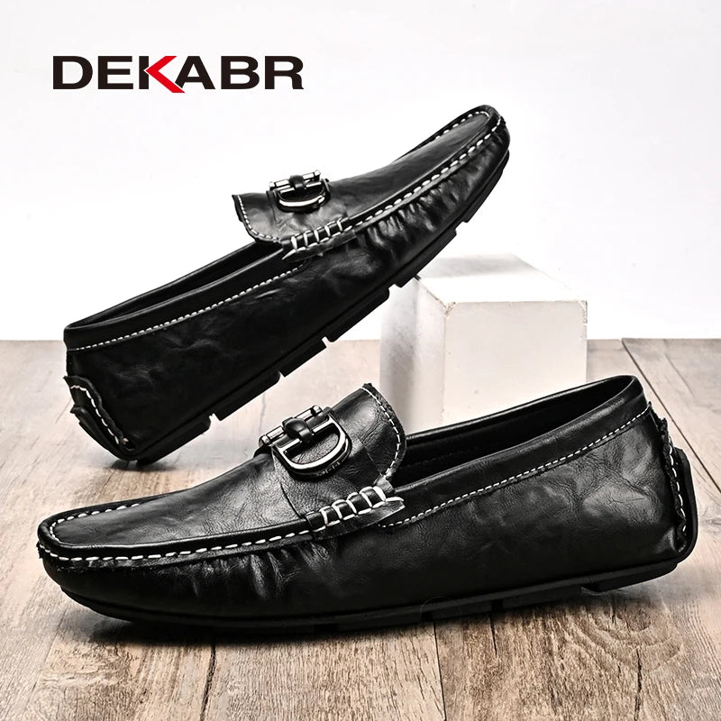 DEKABR Heren Casual Loafers - Instappers van Echt Leer