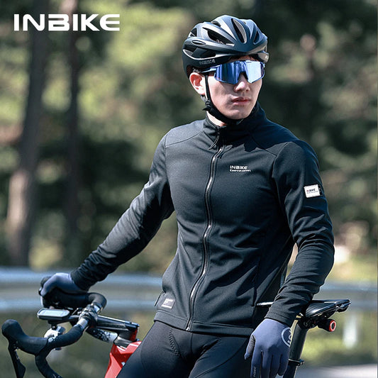 INBIKE Men's Winter Cycling Jacket - Windproof Softshell Thermal Bike Clothing