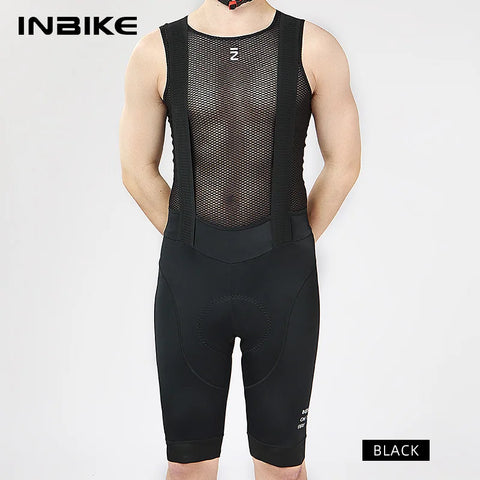 INBIKE Men's MTB Cycling Bib Shorts - Professional Bicycle Shorts for Road & Mountain Biking