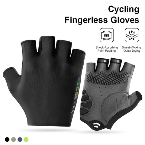 INBIKE Nieuwe fiets handschoenen met reflecterende strepen en ademend mesh voor mountainbiken en racefietsen
