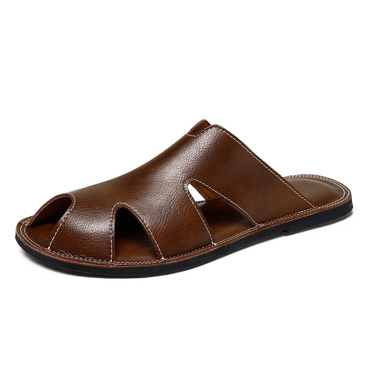 Heren Casual Leren Pantoffels - Ultralichte Slippers