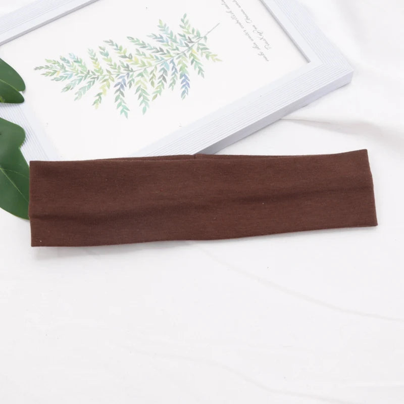 Elastic Cotton HairBand Fashion Headbands for Women and Men - Solid Running, Fitness, Yoga, and Makeup Accessories