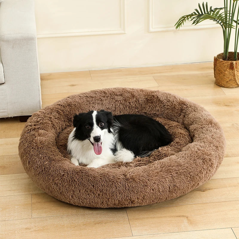 Soft Plush Dog and Cat Bed - Cozy Pet Sleeping Sofa