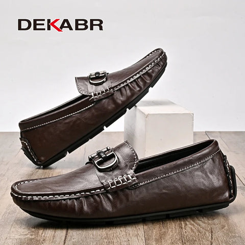 DEKABR Heren Casual Loafers - Instappers van Echt Leer