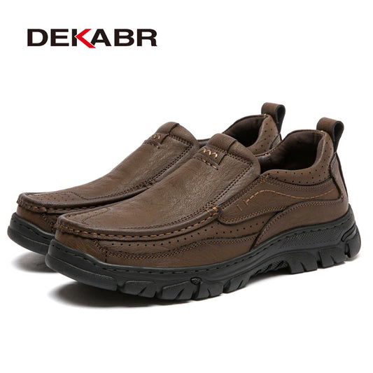 DEKABR Neue Frühlings-Herrenschuhe aus Kuhleder 