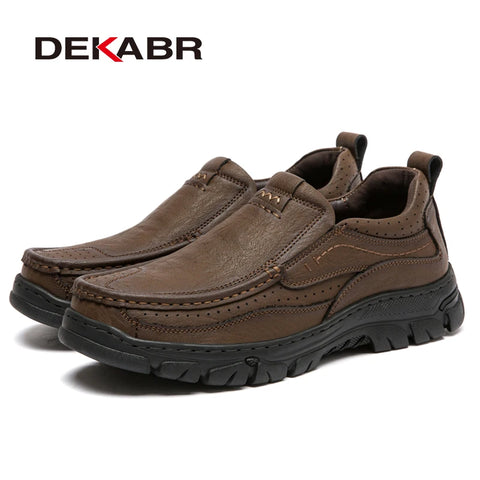 DEKABR Neue Frühlings-Herrenschuhe aus Kuhleder 