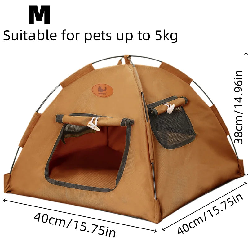 Cozy New Three-Color Tent Nest with Door Curtain for Pets - Four Seasons Comfort