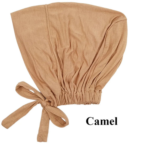 Soft Modal Muslim Turban Hat - Elegant Inner Hijab Caps for Women