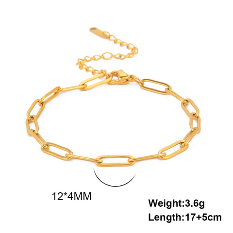 Skyrim Stainless Steel Gold Color Bracelet - Trendy Minimalist Jewelry for Women