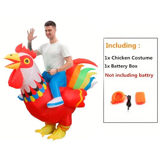 Colorful Rooster Inflatable Costume for Parties