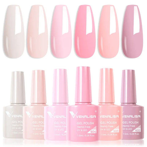 Venalisa HEMA GRATIS Nagelgellak Glitter - French Nail Jelly Pink Nude Collectie