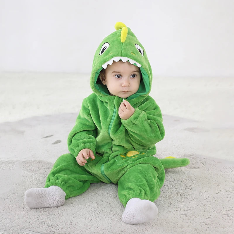 Lovely Dinosaur Newborn Baby Girl Jumpsuit
