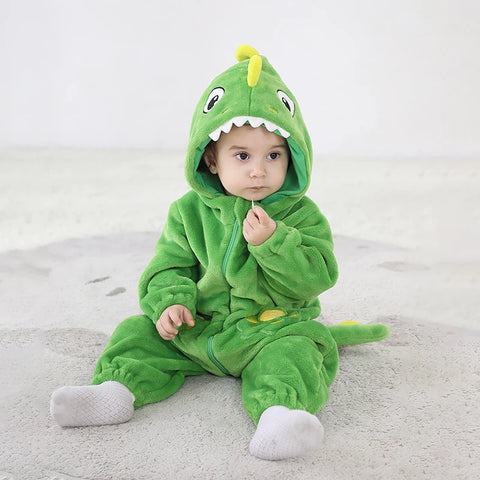 Lovely Dinosaur Newborn Baby Girl Jumpsuit