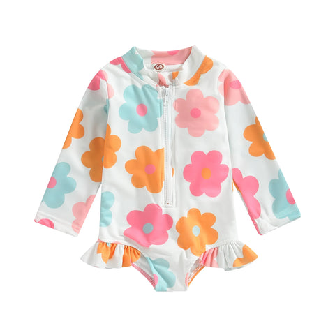 Tregren peuterzwempak met bloemenprint