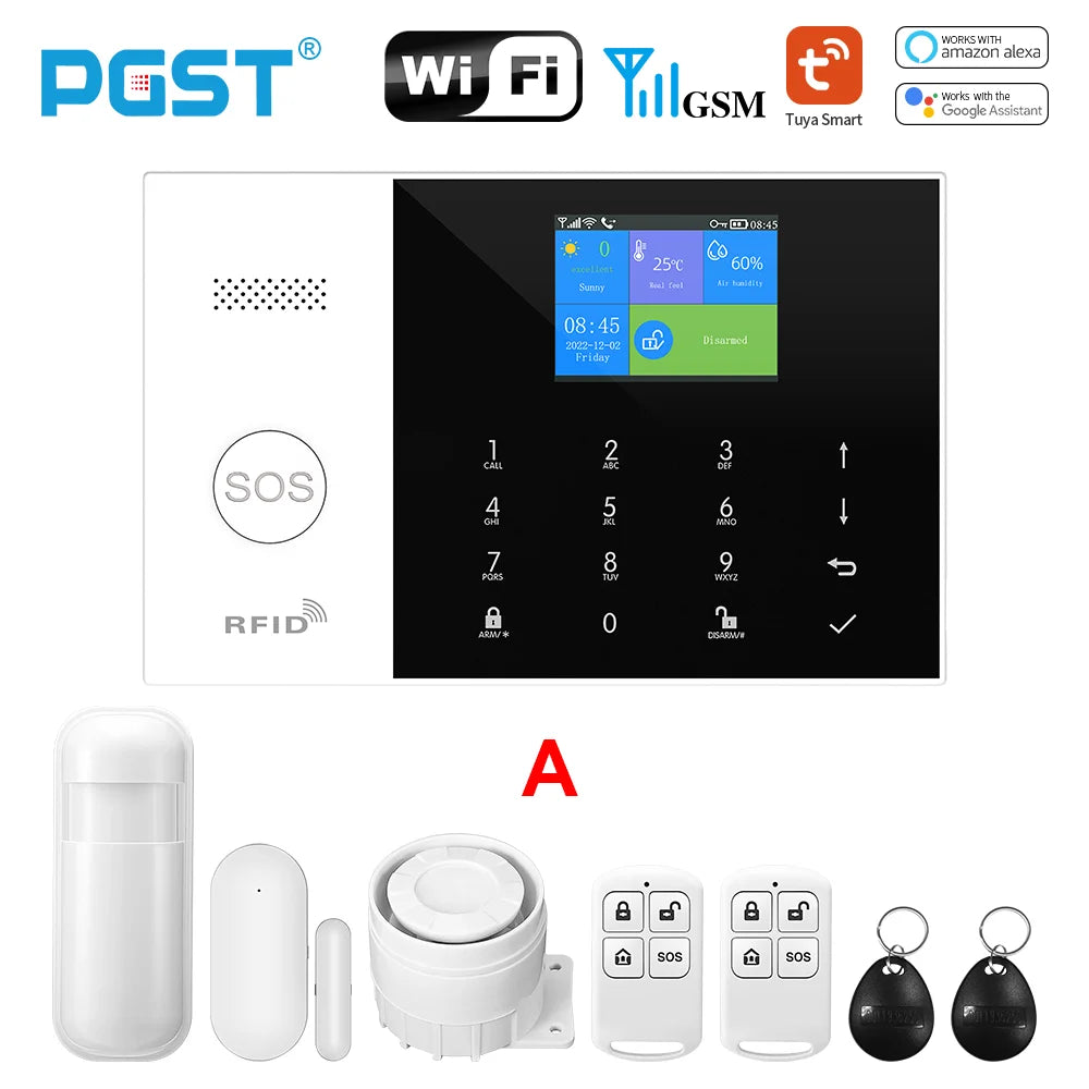 PGST Residential Tuya Smart GSM WiFi Alarm System