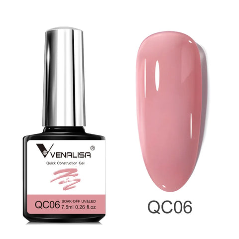 VENALISA 7.5ml Quick Construction Gel - Semi Transparent Nude Pink