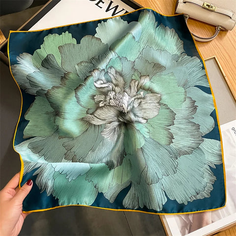 2025 100% Real Silk Scarf - 53cm Square Women's Bandelet