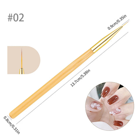 BORN PRETTY Nail Liner Brush Set for Artistic Nail Designs