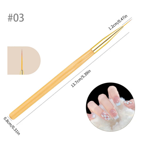 BORN PRETTY Nail Liner Brush Set for Artistic Nail Designs