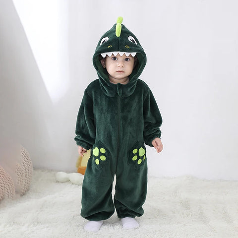 Lovely Dinosaur Newborn Baby Girl Jumpsuit