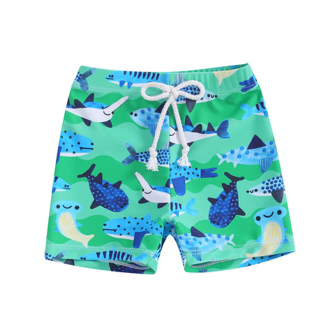 Tregren Toddler Boys Swim Trunks Shark Print