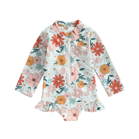 Tregren peuterzwempak met bloemenprint