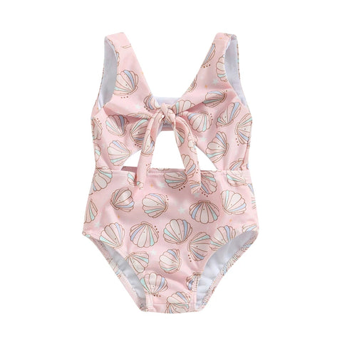 Tregren Peuter Baby Meisjes Bloemen Schelp Print Badkleding