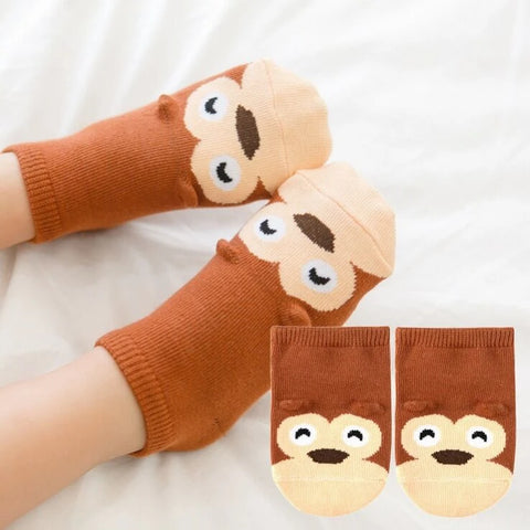 Antislipsokken met cartoondieren voor kinderen 