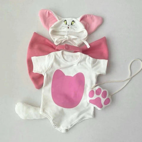 Summer Baby Romper - Cute Cat Outfit for Infants