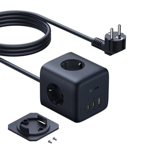 Baseus 67W GaN Fast Charger Power Strip - 3 AC Outlets & USB-C Fast Charging for Laptops, iPhones, Samsung, Xiaomi