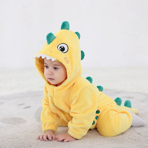 Lovely Dinosaur Newborn Baby Girl Jumpsuit
