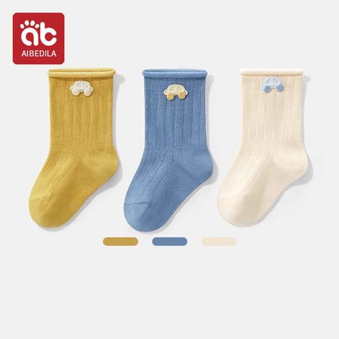 AIBEDILA 3 paar unisex katoenen babysokken 