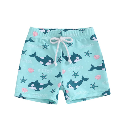 Tregren Toddler Boys Swim Trunks Shark Print