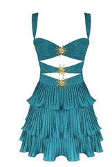 Hirigin Women Sequin Starfish Mini Dress