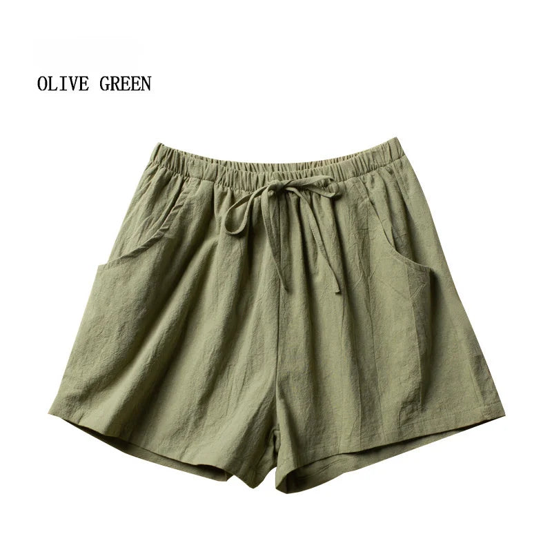 ITOOLIN Women's Casual Linen Workout Shorts