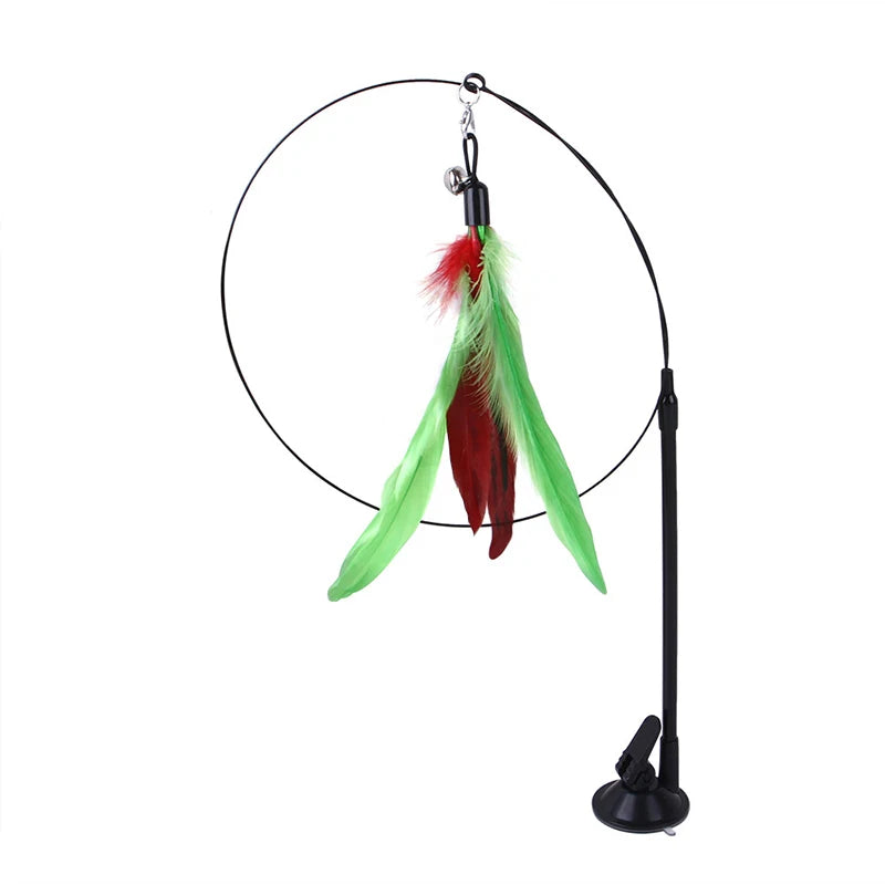 Interactive Cat Toy: Simulation Bird with Bell and Sucker Base