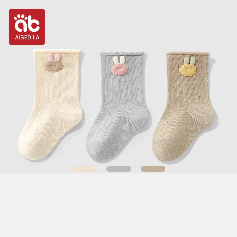AIBEDILA 3 paar unisex katoenen babysokken 