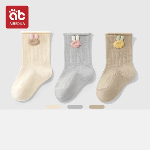AIBEDILA 3 paar unisex katoenen babysokken 