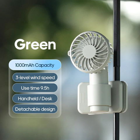 Portable Multifunctional Mini Clip Fan - USB Rechargeable Handheld Cooling Solution