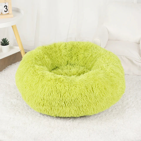 Pluche ronde donut hondenmand - Gezellig en stijlvol bed voor middelgrote tot grote huisdieren