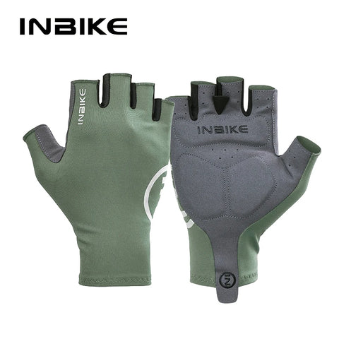 INBIKE Zomer MTB Fiets Handschoenen voor Heren - Halfvinger Gel Gevoerde Fiets Handschoenen