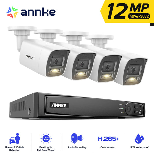 ANNKE 4K POE Video Surveillance System with 8MP & 12MP Cameras
