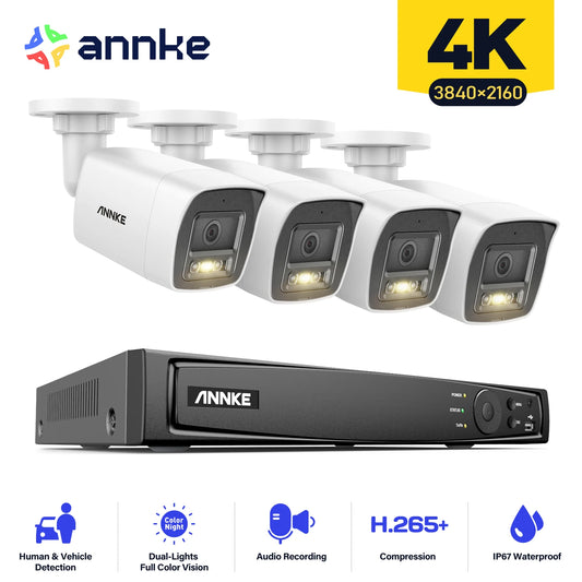ANNKE 4K POE Video Surveillance System with 8MP & 12MP Cameras
