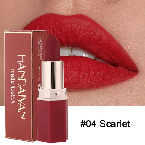 6-Color Matte Lipstick - Long-Lasting Velvet Finish