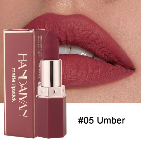 6-Color Matte Lipstick - Long-Lasting Velvet Finish