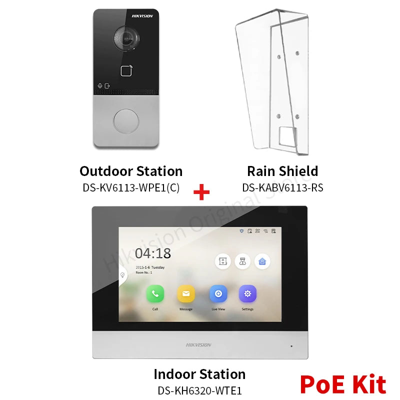 Hikvision 1080P Wifi Video Intercom Smart Home POE Doorbell Camera