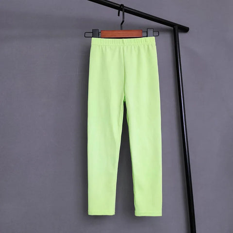 Kids Solid Color Stretch Pants