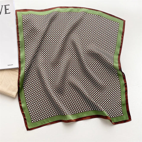 2025 100% Real Silk Scarf - 53cm Square Women's Bandelet