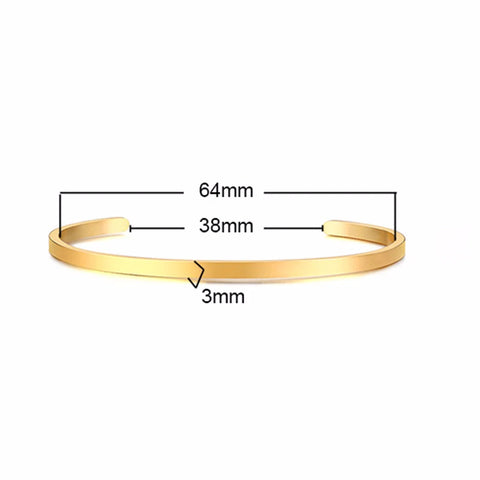 Stylish 3-10MM Cuff Bracelets for Men & Women - Gold, Silver, Black Stainless Steel Bangles