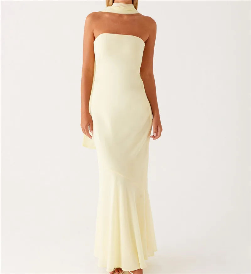 Hirigin Women's Floral Strapless Dress